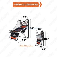 Machine de jeu de basket-ball d'arcade personnalisable à monnayeur pour 2 joueurs, pour usage intérieur et locations de fêtes foraines - Marque Songfa