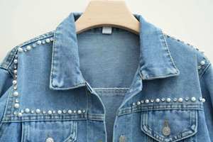 Spring Autumn Women New Casual Denim <b>Tops</b> <b>Coat</b> Lady Fashion Short Cowboy Outwear Female Long Sleeves Jeans - Product Image 6