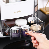 Organisateur de maquillage de luxe transparent à 10 tiroirs, grande boîte de rangement pour cosmétiques, bijoux, soins de la peau, boîte de présentation en plastique pour maquillage