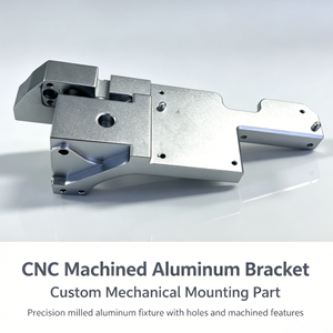 Soporte de Aluminio Fresado CNC de Precisión Personalizado con Orificios y Ranuras, Base de Montaje para Equipo Industrial Mecanizado a Medida - Product Image 1