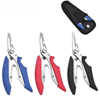 Pince de pêche multifonctionnelle en acier inoxydable et aluminium avec lame 2Cr13, coupe-ligne, décrocheur d'hameçons et coupe-anneaux brisés