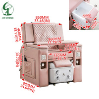 Chaise de pédicure électrique de haute qualité Jincheng, chaise de pédicure de luxe pour spa, sans tuyauterie, canapé de manucure et de pédicure