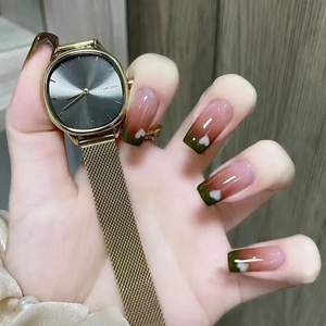 24 Piezas Marca Privada Personalizadas al Por Mayor Uñas Postizas Nueva Moda Estilo Francés Uñas a Presión de Gel Artificial de Alta Calidad - Product Image 6