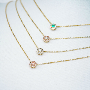 Starsgem Đồ Trang Sức Mỹ Rắn Vàng 9K <span class=keywords><strong>10K</strong></span> 14K 18K Vàng Trắng Rose Vàng Phòng Thí Nghiệm Đá Quý Mặt Dây Chuyền Vòng Cổ - Product Image 5