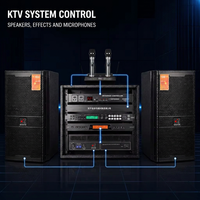 Système de sonorisation KTV NEARSTAR KS4012 avec enceintes Q7, amplificateur X6, processeur U999+ et microphone sur rack