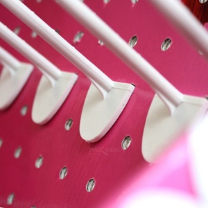 Beauty Shop <b>Counter</b> Display Stand for Cosmetics Products, Jewelry CDU Pop up Corrugated Display with Hooks - Product Image 5