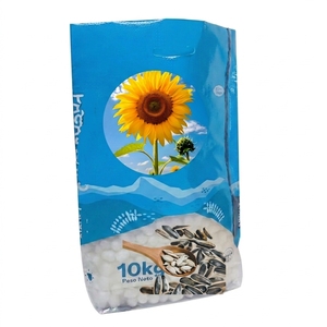 Sac tissé en PP laminé BOPP transparent, fond carré, pour 10kg, 20kg, 25kg de <span class=keywords><strong>noix</strong></span> et graines de tournesol, <span class=keywords><strong>prix</strong></span> usine - Product Image 1