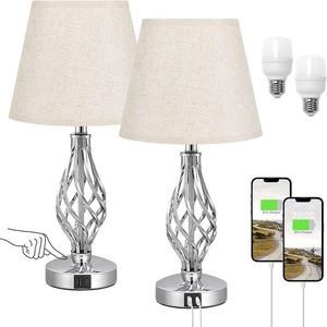Moderne 3-Wege-dimmbare USB-Typ-C-Anschlüsse Nachttisch lampe Touch-Tisch-Schreibtisch lampe für Schlafzimmer Wohnzimmer Gästezimmer Wechselstrom - Product Image 3
