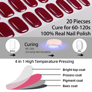 Bandes de gel semi-permanentes pour ongles, dégradé rose doux, style européen-américain, autocollants pour ongles en gel durci - Product Image 2