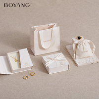 Boîte à bijoux en papier écologique à double ouverture avec ruban, design personnalisé et nouveau