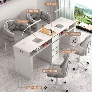 Nail Salon Manicure <b>Tables</b> Makeup Manicure Furniture Set <b>White</b> Nail <b>Table</b> for Sale - Product Image 3