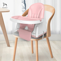 Chaise haute pour bébé moderne en plastique EaseNeat avec roulettes et plateau pour la cuisine et le salon