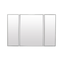 Miroir de Maquillage Portable Rectangulaire Noir et Blanc à 3 Voies, Rotatif à 360 Degrés, pour Voyage et Bureau – Offre Spéciale à Prix Abordable