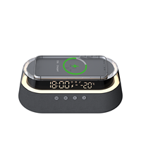 KUANGXIANG – Haut-parleur audio professionnel 6-en-1 10W avec technologie de pointe, chargeur sans fil et réveil