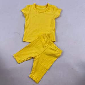 RTS Baby Girls 40 Colors Soft Cotton Short Biker Set Short Sleeve T-Shirt Match a Little Tight Shorts Outfits for Kids Clothing - Product Image 2