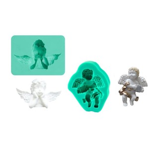 Mini Angel Silicone Mold For Chocolate Fondant Cake Decoration DIY Clay Plaster Baking Valentine'S Day Use - Product Image 1