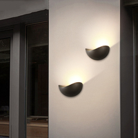 Lampu Dinding LED, lampu dinding dekoratif latar belakang sofa ruang tamu 5W minimalis setengah bulan kamar tidur