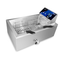 Friteuse Électrique Commerciale Intelligente Entièrement Automatique à Cuve Unique Grande Capacité 10-30L pour Churros et Brochettes – Équipement pour Stand de Rue