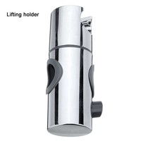 Nouveau design moderne, support mural coulissant en acier inoxydable pour savon, finition chromée, avec tête en plastique, pour kits de douche d'appartement