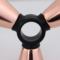 Ensemble de shakers à cocktail en acier inoxydable de qualité supérieure RTS avec jigger Outils de bar en métal directs d'usine pour la mesure à domicile et les fêtes