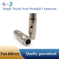 9.52mm laiton nickelé siège de buse simple connecteur de tuyau droit système de brumisation de brouillard d'eau pour le refroidissement d'irrigation de jardin