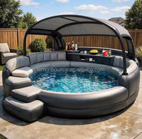 Bar gonflable commercial sur mesure en PVC avec piscine gonflable et château gonflable pour le divertissement et la location commerciale