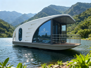 Cabina Flotante Modular <span class=keywords><strong>FH90</strong></span> |   Cabaña LUBAN Prefabricada de Aluminio/Vidrio Resistente al Agua para Escapadas y Resorts junto al Lago - Product Image 3