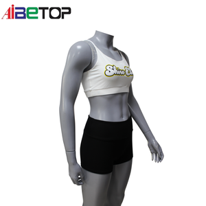 Nouveaux costumes de danse personnalisés en sublimation, bleu et noir, pour la pratique et l'entraînement, vêtements de danse, vêtements d'entraînement pour les cheerleaders - Product Image 6
