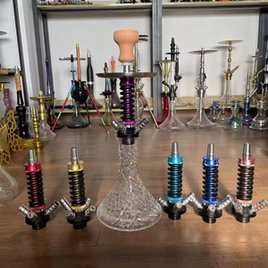 2024 juego de Cachimba de aleación de acero inoxidable de moda personalizada de lujo nuevo árabe KTV Chicha Shisha con técnicas esmeriladas - Product Image 2