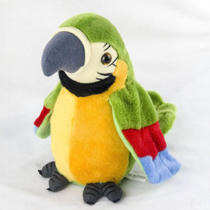 Jouet en peluche électrique, perroquet parlant avec ailes mobiles, perroquets enregistrables - Product Image 4