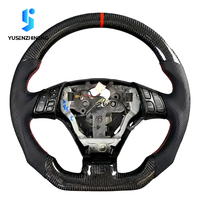 Setir Mobil Sport Serat Karbon Kulit Tempa Khusus untuk Mazda Speed 3 Mps Hatchback 2006 2007 2008 2009