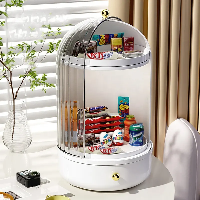 Hot Selling 360 Degree Rotating Plastic Cosmetic Storage Organizer Makeup Storage Box for Efficient Organization