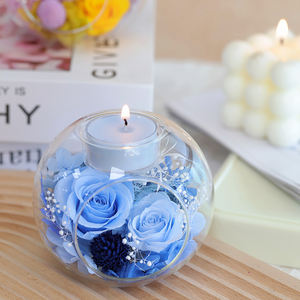 Nuevo Modelo de Vela Aromática en Bola de Cristal con Flor Preservada, Rosa Eterna, Regalo para el Día de San Valentín, Decoración del Hogar, Arreglo de Escena - Product Image 1