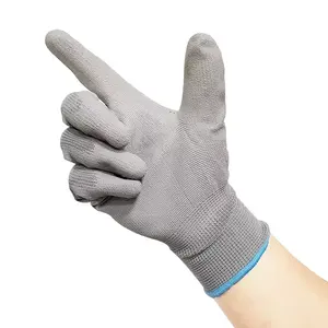 Wholesale Cheap Price Anti-Slip PU Coated Working Gloves Custom Durable Polyester Safety Work Gloves For Industrial