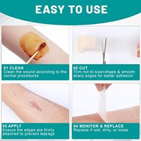 Rouleau d'hydrocolloïde médical imperméable, matière première pour pansements d'acné, de ampoules et de plaies, OEM 5cmx2m, certifié CE/ISO Classe I EO
