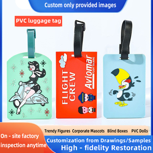 Étiquette de bagage en PVC souple 3D personnalisée étiquette de sac en caoutchouc étiquette d'identification de bagage personnalisée portable sac de voyage étiquette nominative en silicone pour valise - Product Image 2