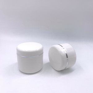 Pot en plastique PP pour crème de soin de la peau avec cuillère, bord argenté, 100g, 150g, 200g, 250g, 300g, 350g, 400g, 450g, 500g - Product Image 4