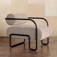 Meubles de salon modernes, canapé rembourré, fauteuil de détente, design avec structure en bois, fauteuil de lecture relaxant, fauteuils d'appoint en velours
