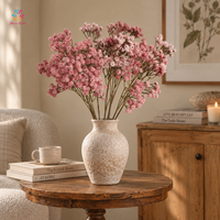 Bunga Gypsophila Buatan Tangan Warna Musim Gugur Sentuhan Lembut untuk Dekorasi Pernikahan dan Rumah