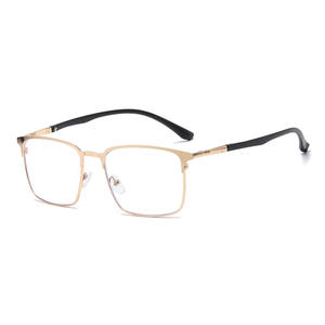 新しいメタルビジネスアイウェアファッションレトロ高品質近視メガネフレーム販売男性アンチブルーライトメガネ - Product Image 5