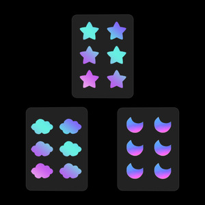 Patchs anti-acné laser colorés en forme d'étoile, fins et respirants, traitement de l'acné pour adolescents et adultes - Product Image 1