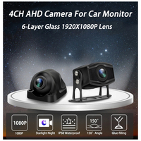 Système de moniteur de caméra de recul 10.1 pouces HD Vision nocturne AHD Écran tactile de vidéosurveillance de véhicule 1080P pour voitures/camping-cars/autobus/camions