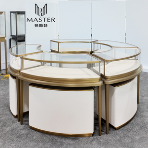 <span class=keywords><strong>Vitrine</strong></span> de Luxe MASTER pour Bijoux et Montres en Or et Platine avec Base et Étagère en Verre pour Centre Commercial - Product Image 2