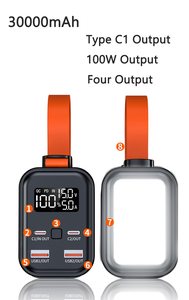 Xách tay PD 100W ngân hàng điện 30000mAh cho máy tính xách tay Máy tính siêu nhanh sạc pin bên ngoài gói cho MacBook với điện thoại - Product Image 2