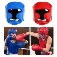 Casque de boxe en cuir bleu 1 Focus Pads Casque de boxe