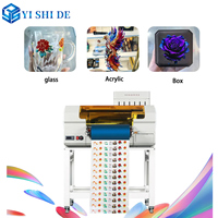 Impresora UV DX5 rollo a rollo totalmente automática de alta resolución con doble LED UV para curado, panel plano, DTF, etiquetas de cristal, impresora A3