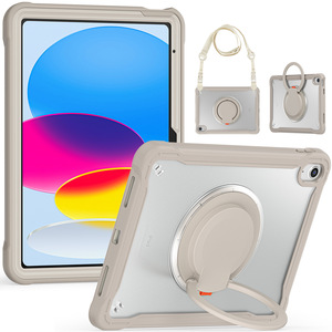 Étui pour tablette iPad 11e génération 2025 avec support rotatif, sangle de poignet 12,9 pouces, étui de protection intégral antichoc - Product Image 3