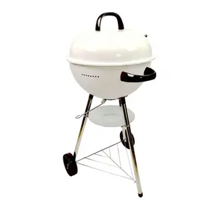 High Quality White Color 3 Legs Outdoor Garden Portable Camping Rotisserie Grill Charcoal Barbecue Bbq Grills Kettle Grill