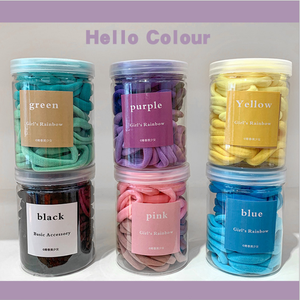 ยางรัดผมสีลูกกวาดสำหรับเด็กผู้หญิง 50 ชิ้น/กล่อง ยางรัดผมหลากสีสำหรับเด็ก ยางรัดผมผู้หญิงแบบยืดหยุ่นสูง อุปกรณ์เสริมผมสำหรับผู้หญิง - Product Image 6