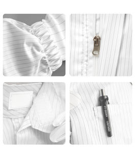 धोने योग्य कपड़े पुनः प्रयोज्य सूट जैकेट और पैंट माइक्रोइलेक्ट्रॉनिक अर्धचालक के लिए एंटीस्टैटिक कपड़े सेट करें - Product Image 2